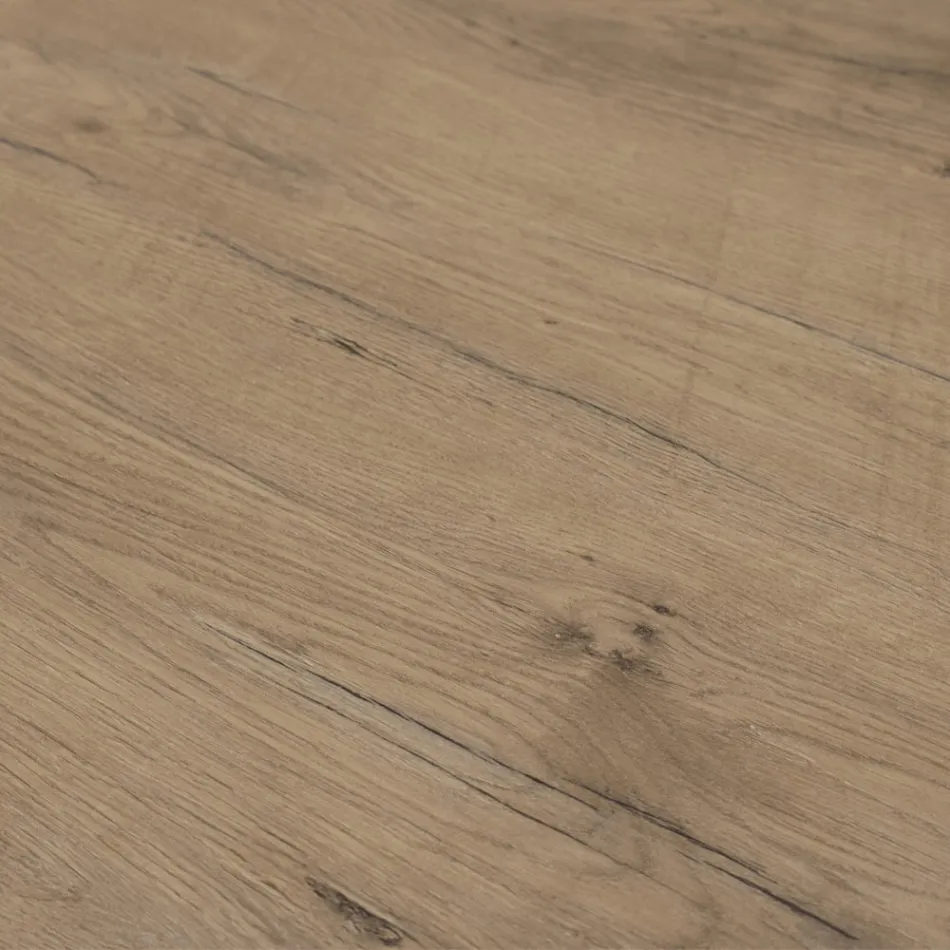 Moderner ausziehbarer Tisch aus Melaminholz und Eisenunterplatte – Marella Viadurini