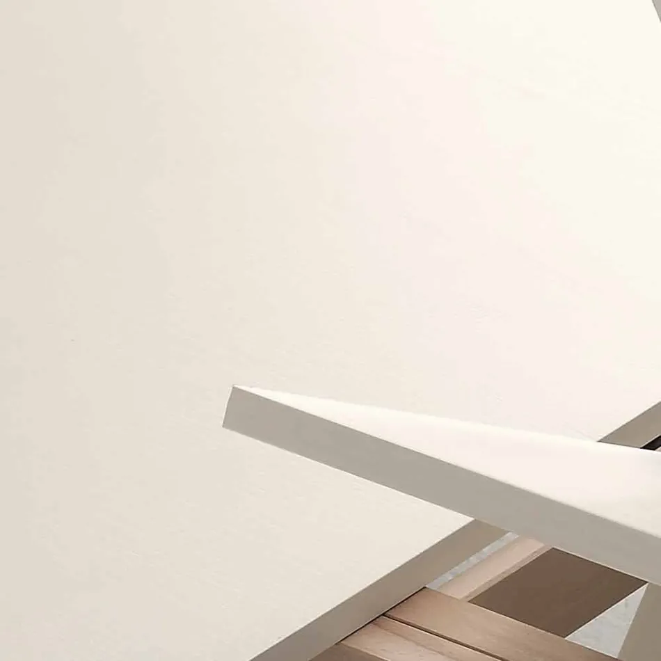 Moderner ausziehbarer Tisch aus Melamin und Mdf Denver Viadurini