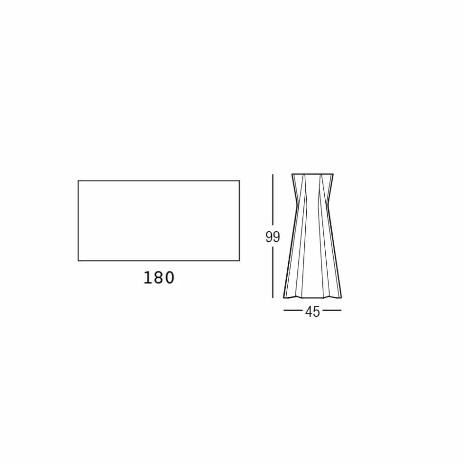 Hoher Tisch mit HPL-Platte und Polyethylenbasis Hergestellt in Italien - Tinuccia Viadurini