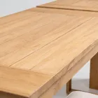 Hoher Bartisch aus gebürstetem, natürlichem Teakholz - Sponda Viadurini