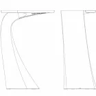 Design-Außentisch H 100 cm aus Polyethylen, Wing Vondom Viadurini