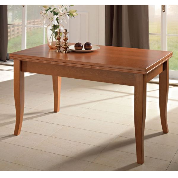 Klassischer ausziehbarer tisch aus handwerklichem holzfurnier - karim