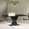 Klassischer, fester Tisch aus Marmor mit geflechtem Sockel Byron
