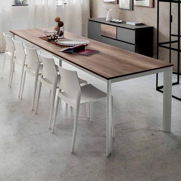 Tisch mit ausziehbarer platte bis 334 cm holzoptik made in italy - bayern