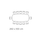 Tisch mit tonnenförmiger Keramikplatte und Stahlsockel Made in Italy - Ezzellino Viadurini