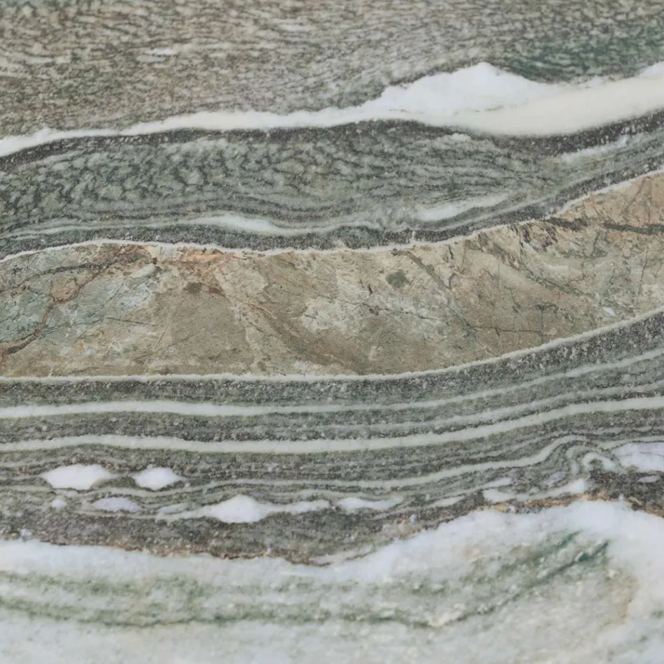 Tisch mit Keramikplatte und Teakholzgestell, hergestellt in Italien – Helm Viadurini