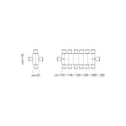 Ausziehbarer Konsolentisch bis 325 cm aus Laminat Made in Italy – Dalmatiner Viadurini
