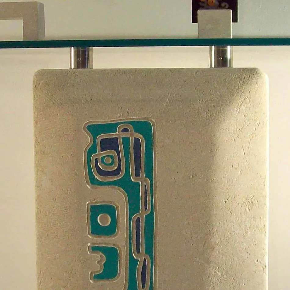 Erweitern von rechteckigem Konsole Stein und Kristall Soter Entwurf Viadurini