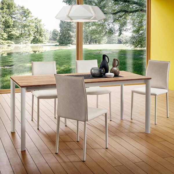 Ausziehbarer küchentisch bis 240 cm holzoptik made in italy - maltesisch