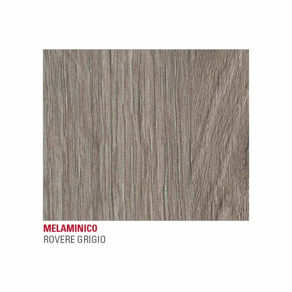 Küchentisch mit Melaminplatte und Metallgestell Made in Italy - Spilla Viadurini