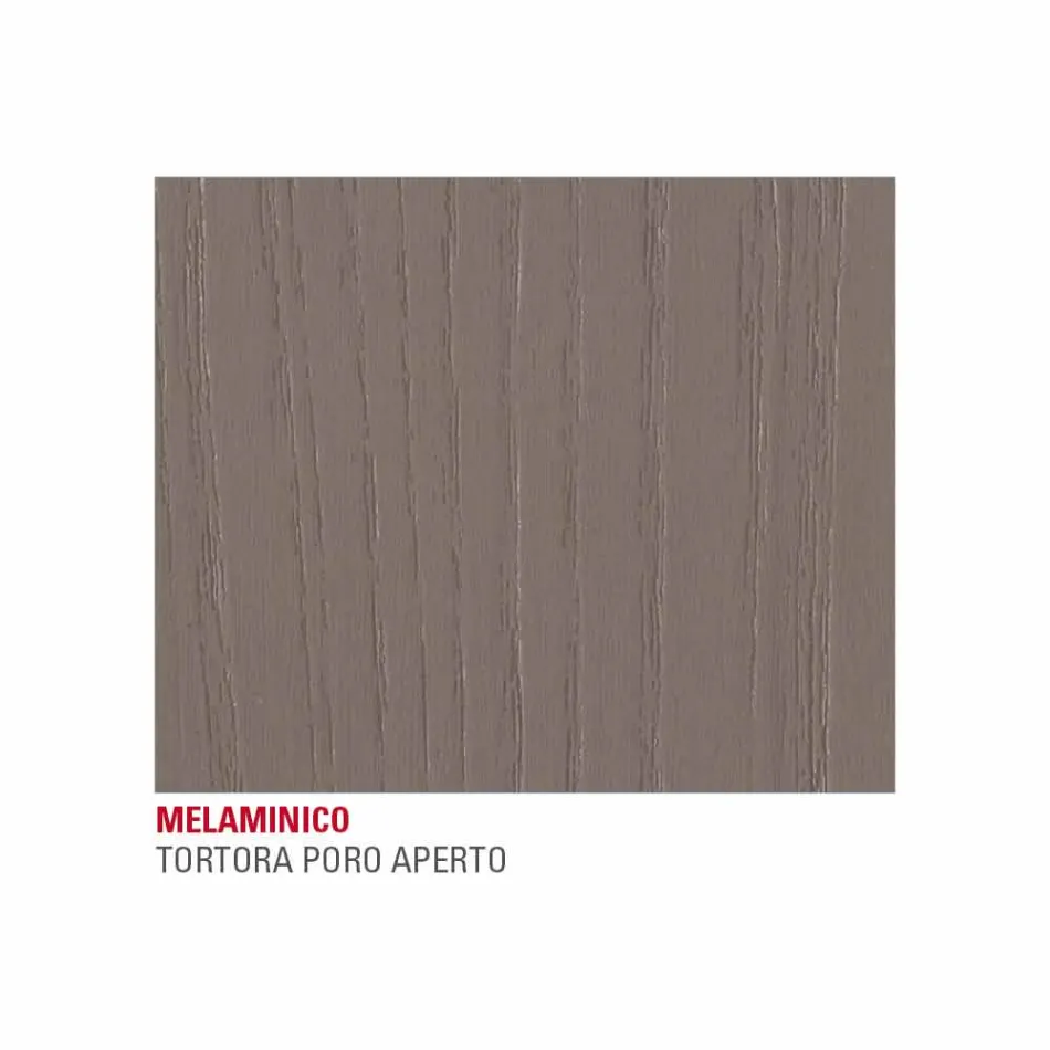 Küchentisch mit Melaminplatte und Metallgestell Made in Italy - Spilla Viadurini