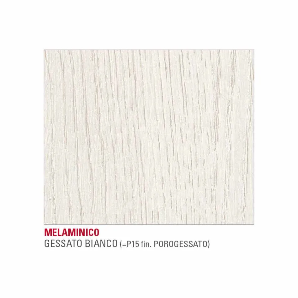 Küchentisch mit Melaminplatte und Metallgestell Made in Italy - Spilla Viadurini