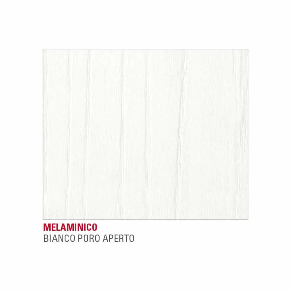 Küchentisch mit Melaminplatte und Metallgestell Made in Italy - Spilla Viadurini