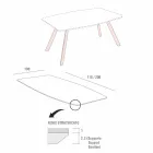 Küchentisch aus laminiertem Fenix und schwarzem Aluminium Made in Italy - Lingotto Viadurini