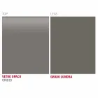 Küchentisch aus mattem Glas mit Metallstruktur Made in Italy - Brooch Viadurini