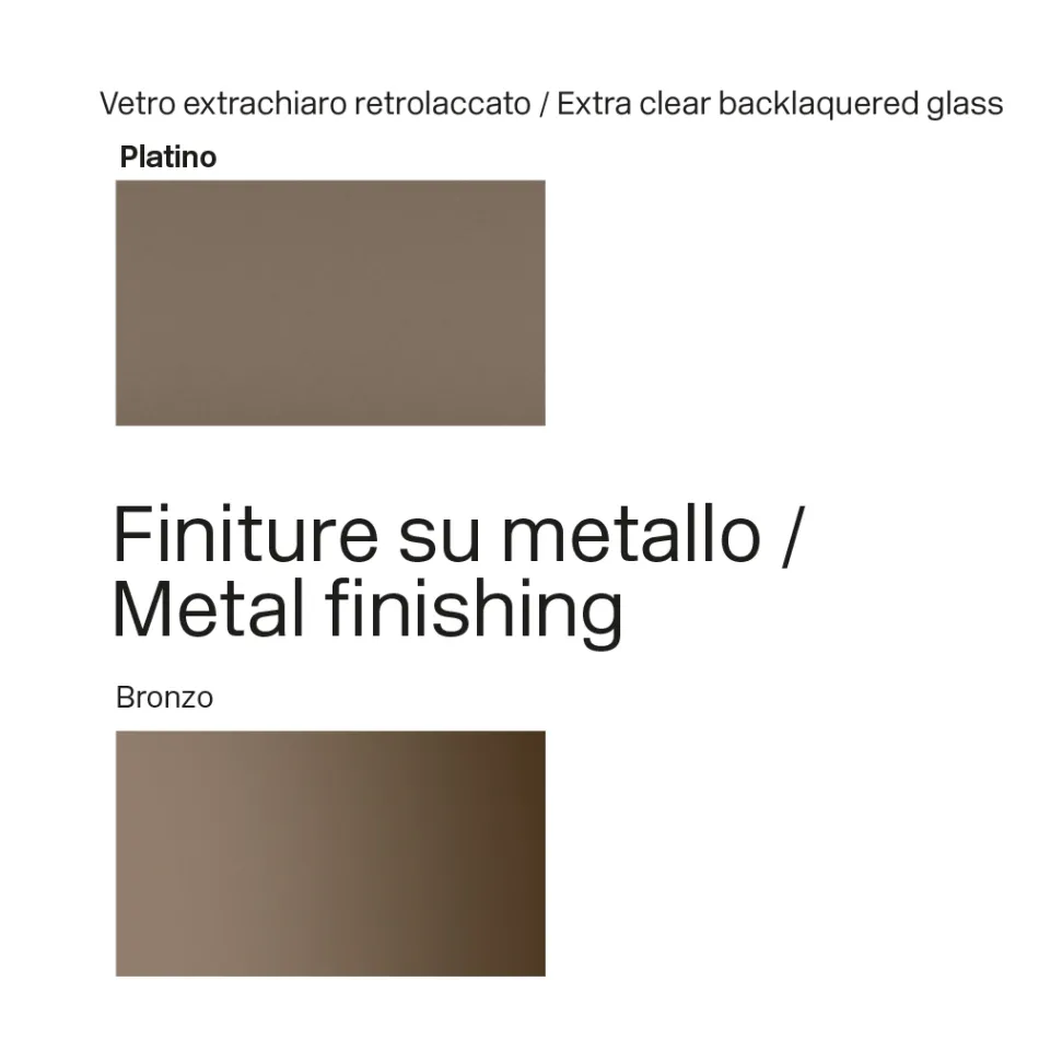 300 cm Glastisch mit Metallgestell, hergestellt in Italien – Design: Lunaria Viadurini