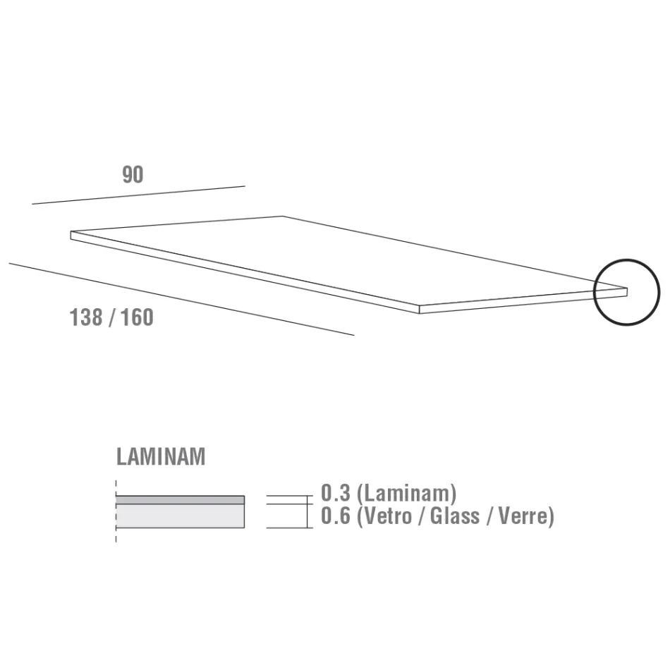 Ausziehbarer Küchentisch aus feiner Laminam-Keramik, hergestellt in Italien – Efisto Viadurini