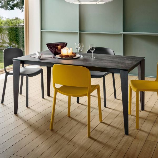 Ausziehbarer küchentisch aus edler laminamkeramik made in italy - efisto