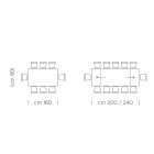 Küchentisch Fenix, ausziehbar bis 300 cm, hergestellt in Italien – Grotta Viadurini
