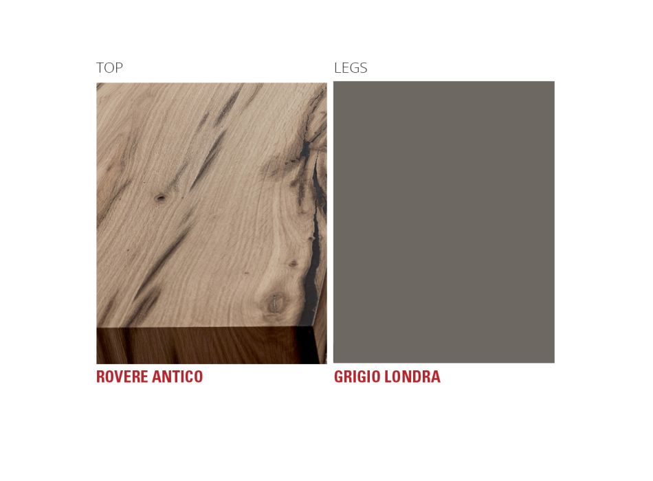 Küchentisch aus Holz und Metall, hergestellt in Italien, hohe Qualität – Dotto Viadurini