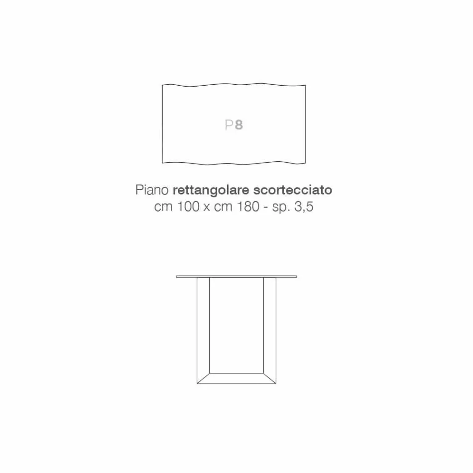 Küchentisch aus Massivholz und Metall made in Italy, Flora Viadurini