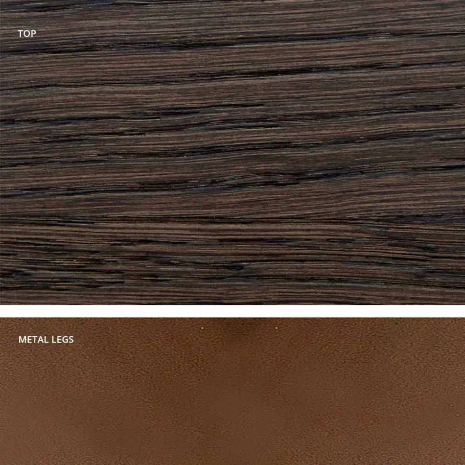 Küchentisch aus Massivholz und Metall made in Italy, Flora Viadurini