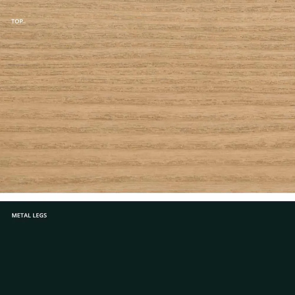 Küchentisch aus MDF und Metall made in Italy, Wilmer Viadurini