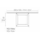 Gartentisch 200x100 cm Vela von Vondom, aus Polyethylenharz Viadurini