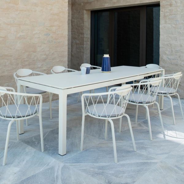 Gartentisch ausziehbar auf 250 cm aus metall made in italy - beverly