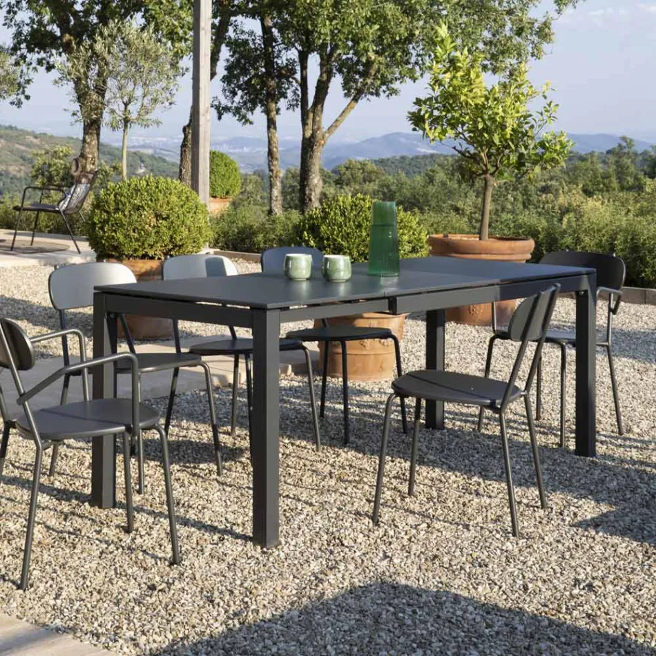 Gartentisch ausziehbar auf 250 cm aus Metall Made in Italy - Beverly Viadurini