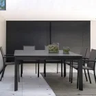 Ausziehbarer Outdoor-Tisch bis 160 cm aus Aluminium, Homemotion – Andries Viadurini