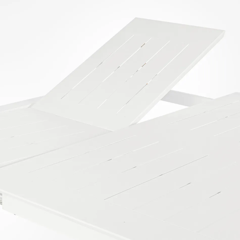 Ausziehbarer Outdoor-Tisch bis 160 cm aus Aluminium, Homemotion – Andries Viadurini