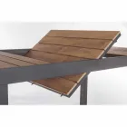 Ausziehbarer Tisch im Freien Bis zu 200 cm mit Platte aus Teakholz - Bobel-Finish Viadurini