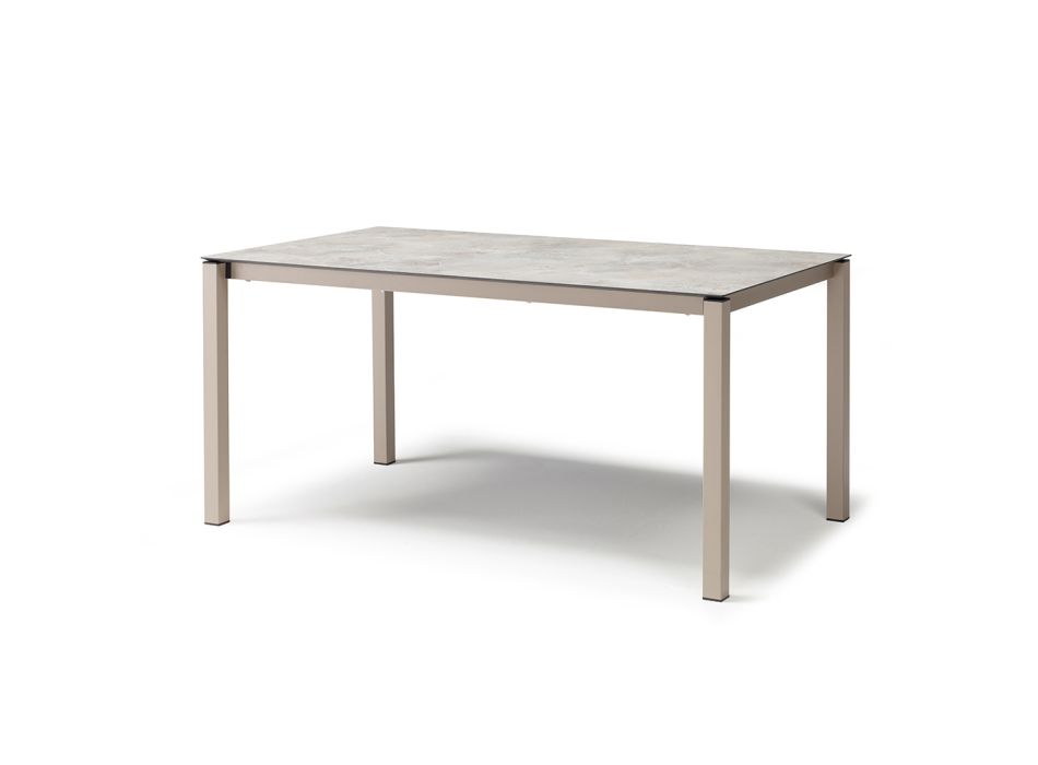 Ausziehbarer Outdoor-Tisch bis 210 cm in HPL Made in Italy - Anis Viadurini