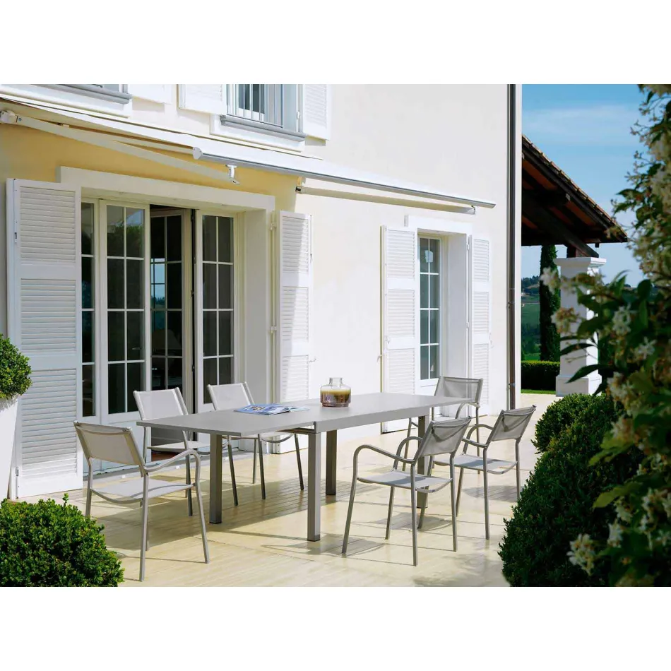 Ausziehbarer Tisch im Freien Bis zu 280 cm aus Metall Made in Italy - Dego Viadurini