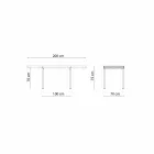 Ausziehbarer Tisch im Freien Bis zu 280 cm aus Metall Made in Italy - Dego Viadurini