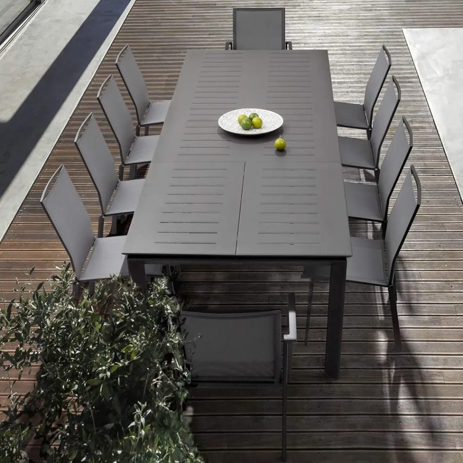 Ausziehbarer Tisch im Freien aus modernem Aluminium Homemotion - Casper Viadurini