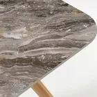 Gartentisch mit Holzsockel und Orobico Luxe Keramikplatte - Infinity Viadurini