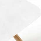 Gartentisch mit Holzsockel und komplett weißer Keramikplatte - Infinity Viadurini