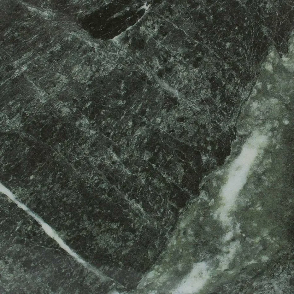 Gartentisch mit Holzsockel und grüner Keramikplatte Frankreich - Infinity Viadurini