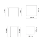 Outdoor-Tisch mit Gestell aus verzinktem Stahl Made in Italy - Azul Viadurini