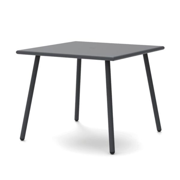 Quadratischer gartentisch aus verzinktem stahl made in italy - elvia