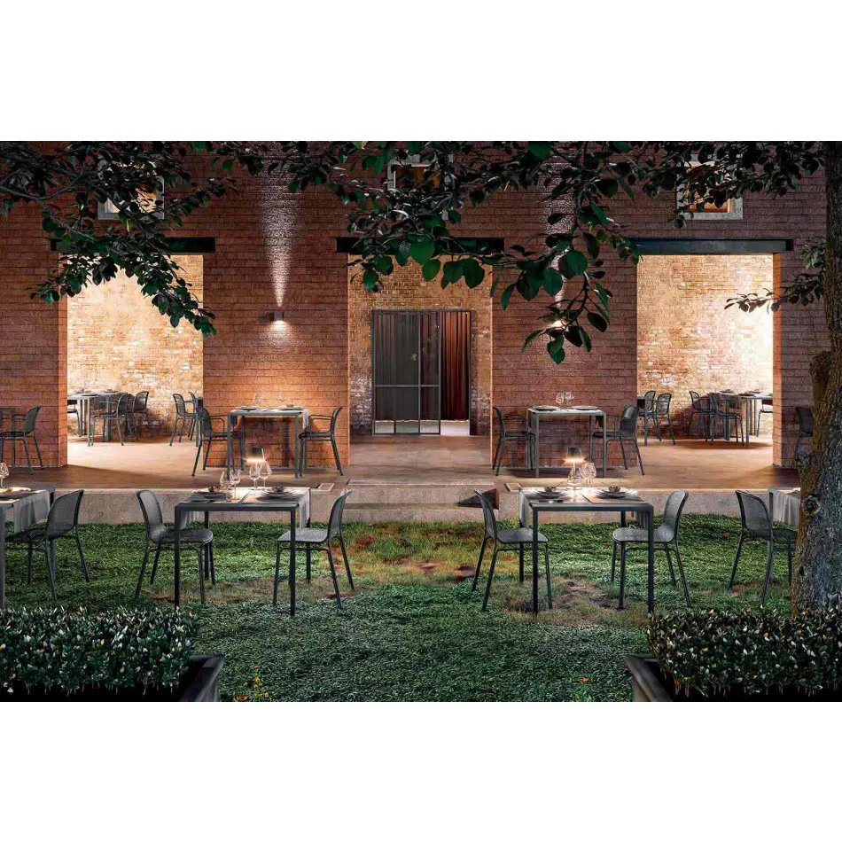 Quadratischer Tisch im Freien Made in Italy - Benedict Viadurini