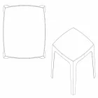 Solider quadratischer Outdoor-Tisch von Vondom aus Polypropylen, Design Viadurini