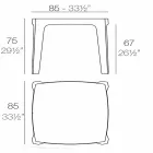 Solider quadratischer Outdoor-Tisch von Vondom aus Polypropylen, Design Viadurini