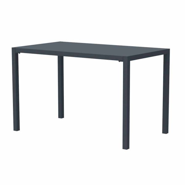 Selbstnivellierender rechteckiger metall-außentisch made in italy - binda
