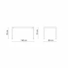 Selbstnivellierender rechteckiger Metall-Außentisch Made in Italy - Binda Viadurini