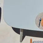 Varaschin Ellisse Design Außentisch aus farbigem Aluminium Viadurini