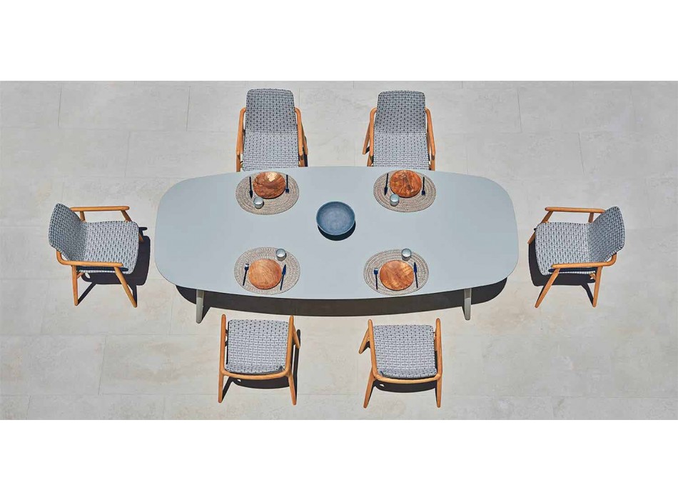 Varaschin Ellisse Design Außentisch aus farbigem Aluminium