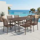 180 cm langer Gartentisch aus Metallgeflecht, hergestellt in Italien - Lirion Viadurini